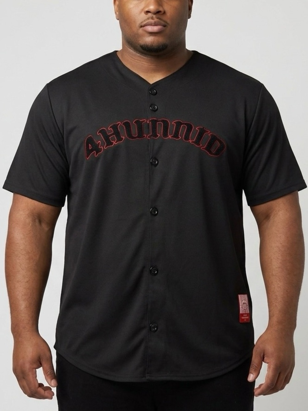 4Hunnid YG Black Baseball Jersey Shirt Mens Large 2019 World Championship